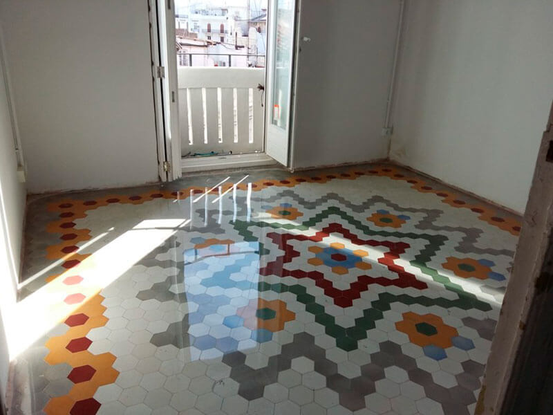 pulido de suelos de mosaico Valencia