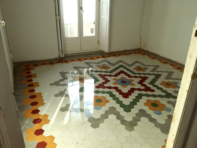 diamantado de suelos de mosaico en Valencia