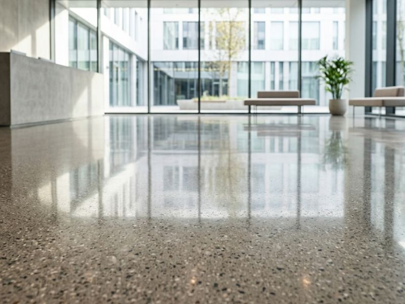 Servicio profesional de abrillantado de suelos de terrazo en Valencia
